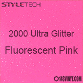 StyleTech 2000 Ultra Glitter - 161 Fluorescent Pink - 12"x24" Sheet