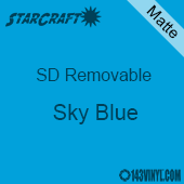 12" x 10 Yard Roll  -StarCraft SD Removable Matte Adhesive - Sky Blue