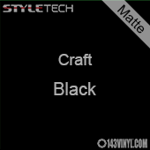 Styletech Craft Vinyl - Matte Black- 12" x 24" Sheet