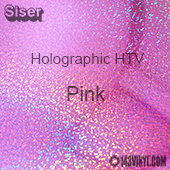 12" x 20" Sheet Siser Holographic HTV - Light Pink