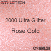 StyleTech 2000 Ultra Glitter - 168 Rose Gold - 12"x24" Sheet