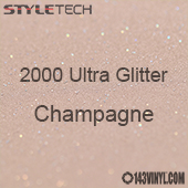 StyleTech 2000 Ultra Glitter - 167 Champagne - 12"x24" Sheet