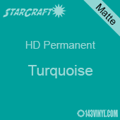 12" x 5' Roll - StarCraft HD Matte Permanent Vinyl - Turquoise