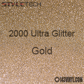 StyleTech 2000 Ultra Glitter - 127 Gold - 12"x24" Sheet