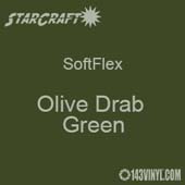 12" x 5 Foot Roll -StarCraft SoftFlex HTV - Olive Drab Green