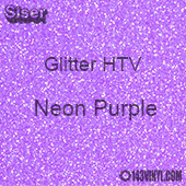 Glitter HTV: 12" x 5 Yard Roll - Neon Purple