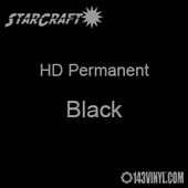 12" x 5' Roll - StarCraft HD Glossy Permanent Vinyl - Black