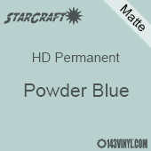 12" x 5' Roll - StarCraft HD Matte Permanent Vinyl - Powder Blue