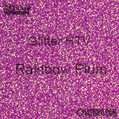 Glitter HTV: 12" x 5 Yard Roll - Rainbow Plum