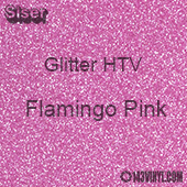Glitter HTV: 12" x 5 Yard Roll - Flamingo Pink