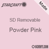 12" x 10 Yard Roll  -StarCraft SD Removable Matte Adhesive - Powder Pink