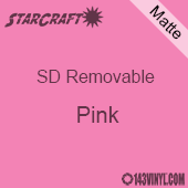 12" x 24" Sheet -StarCraft SD Removable Matte Adhesive - Pink