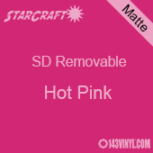 12" x 24" Sheet -StarCraft SD Removable Matte Adhesive - Hot Pink