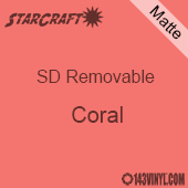 12" x 12" Sheet -StarCraft SD Removable Matte Adhesive - Coral