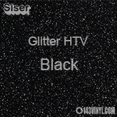 Glitter HTV: 12" x 5 Yard Roll - Black