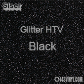 Glitter HTV: 12" x 20" - Black