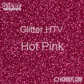 Glitter HTV: 12" x 5 Yard Roll - Hot Pink