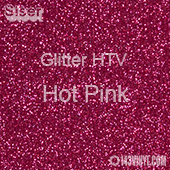 Glitter HTV: 12" x 12" - Hot Pink 