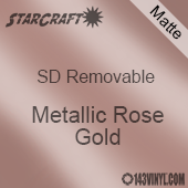 12" x 24" Sheet -StarCraft SD Removable Matte Adhesive - Metallic Rose Gold