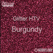 Glitter HTV: 12" x 5 Yard Roll - Burgundy