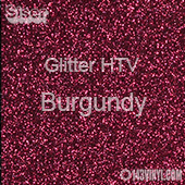 Glitter HTV: 12" x 20" - Burgundy