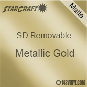 12" x 24" Sheet -StarCraft SD Removable Matte Adhesive - Metallic Gold