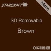 12" x 24" Sheet -StarCraft SD Removable Matte Adhesive - Brown