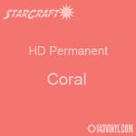 12" x 12" Sheet - StarCraft HD Glossy Permanent Vinyl - Coral
