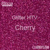 Glitter HTV: 12" x 5 Yard Roll - Cherry