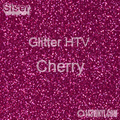 Glitter HTV: 12" x 12" - Cherry