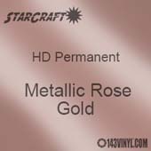 12" x 24" Sheet - StarCraft HD Glossy Permanent Vinyl - Metallic Rose Gold