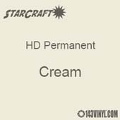 12" x 5' Roll - StarCraft HD Glossy Permanent Vinyl - Cream