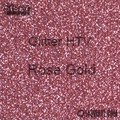 Glitter HTV: 12" x 5 Yard Roll - Rose Gold