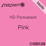 12" x 24" Sheet - StarCraft HD Matte Permanent Vinyl - Pink