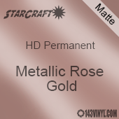 12" x 24" Sheet - StarCraft HD Matte Permanent Vinyl - Metallic Rose Gold