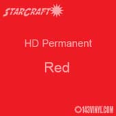 12" x 24" Sheet - StarCraft HD Glossy Permanent Vinyl - Red