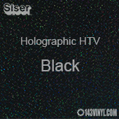 12" x 20" Sheet Siser Holographic HTV - Black