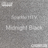 Siser Sparkle HTV: 12" x 5 Yard Roll - Midnight Black