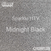 Siser Sparkle HTV: 12" x 12" sheet - Midnight Black
