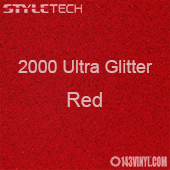 StyleTech 2000 Ultra Glitter - 129 Red - 12"x24" Sheet