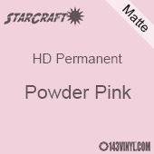 12" x 24" Sheet - StarCraft HD Matte Permanent Vinyl - Powder Pink 