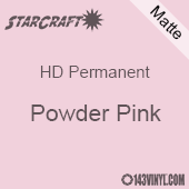 12" x 12" Sheet - StarCraft HD Matte Permanent Vinyl - Powder Pink 