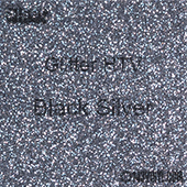Glitter HTV: 12" x 20" - Black Silver