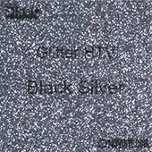 Glitter HTV: 12" x 12" - Black Silver