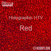 12" x 20" Sheet Siser Holographic HTV - Red