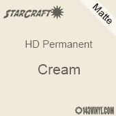 12" x 5' Roll - StarCraft HD Matte Permanent Vinyl - Cream