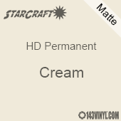 12" x 10 Yard Roll - StarCraft HD Matte Permanent Vinyl - Cream