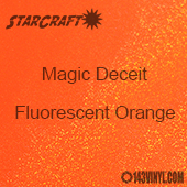 12" x 24" Sheet - StarCraft Magic - Deceit Glitter Fluorescent Orange