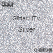 Outlet - Glitter HTV: 12" x 8" - Silver