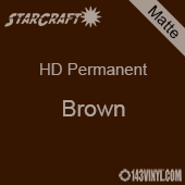 12" x 24" Sheet - StarCraft HD Matte Permanent Vinyl - Brown